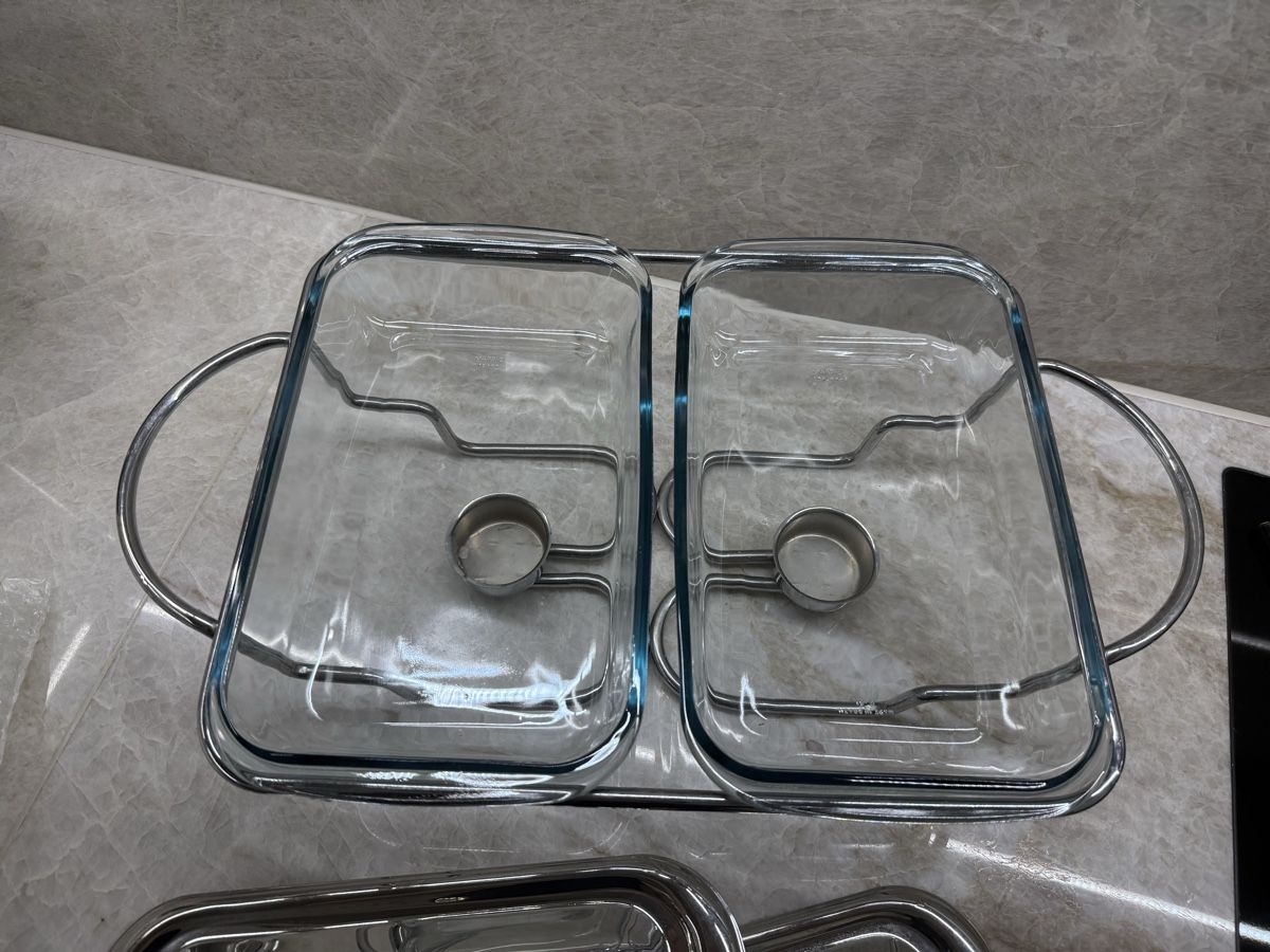 Cucine complete: Doppel Chafing Dish Edelstahl mit Glasbehältern neuwertig – Usato da Dübendorf venduto da cel_5zgz 1