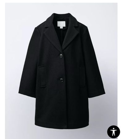 ZARA Mantel grau, Gr. 164, unisex