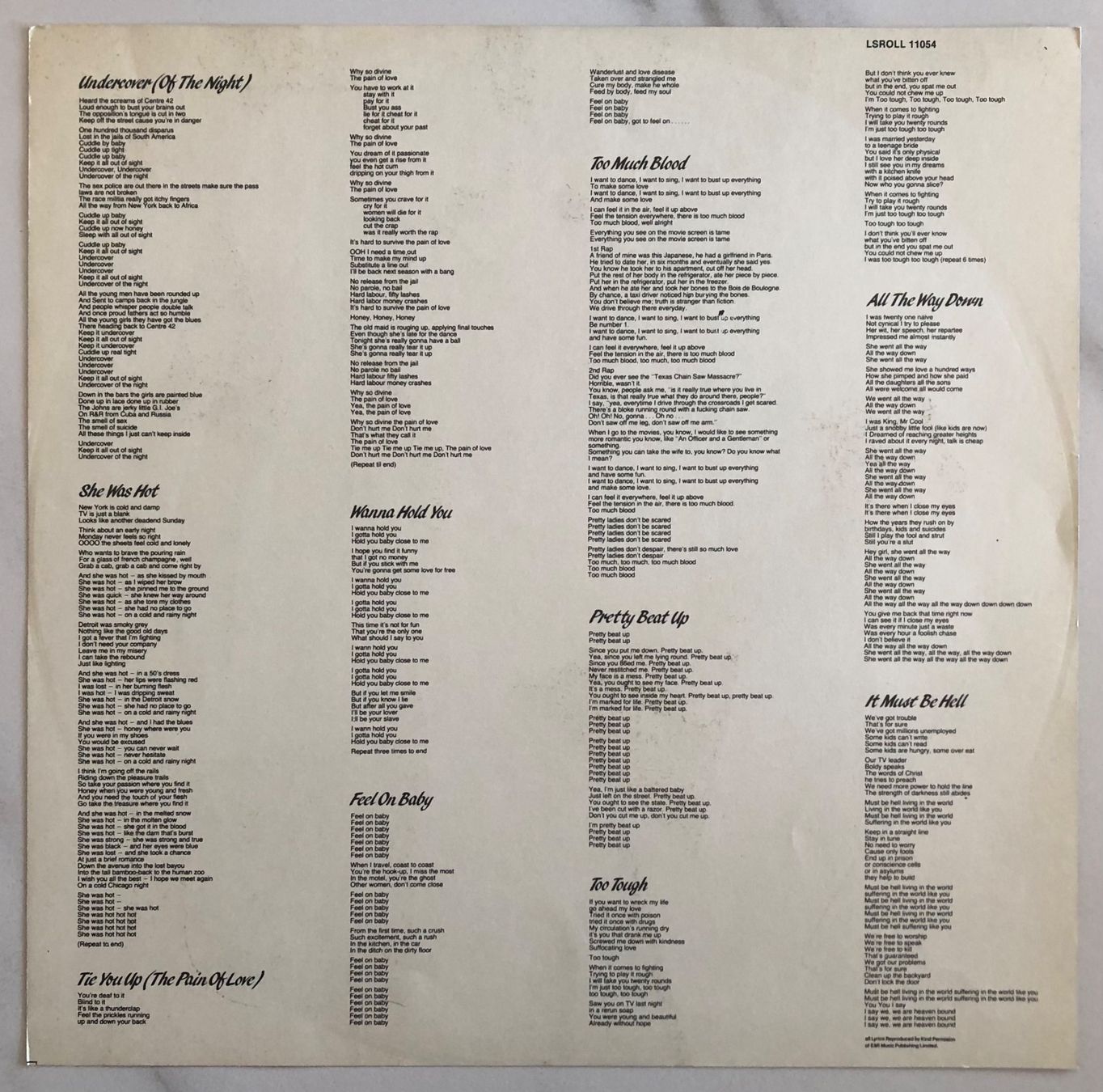 Dischi in vinile: THE ROLLING STONES - UNDERCOVER – Usato da Poliez-Pittet venduto da Newtown-Records 3