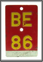 BE Fahrradnummer Kanton Bern 1986 Velonummer