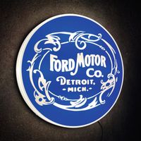 Ford Motor Co-Detroit LED Leuchtreklame Vintage Style