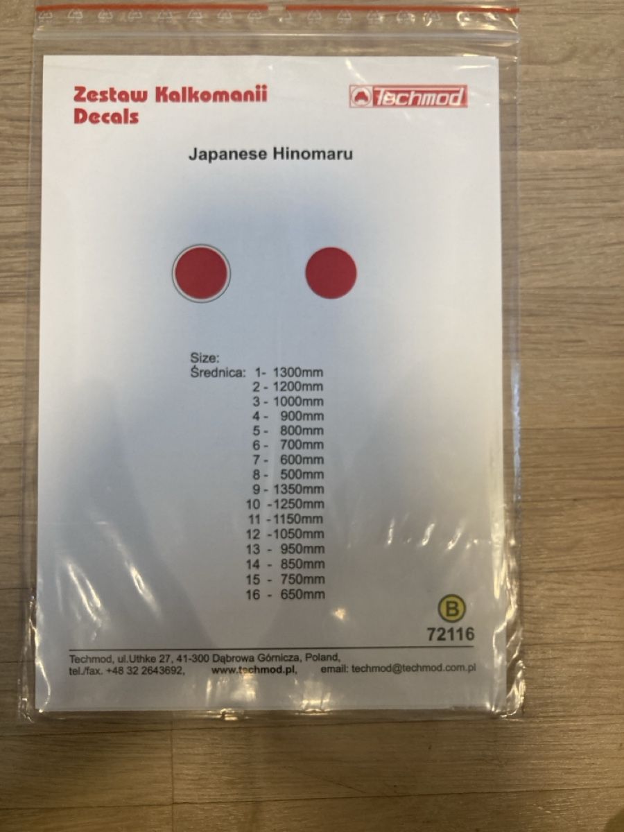 Kit di modellismo & Modellini statici: Techmod Japanese Hinomaru Markings Decals – Nuovo e nell'imballaggio originale da Muttenz venduto da TamiyaFanboy79 1