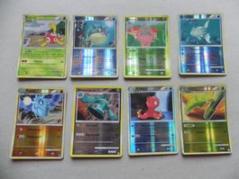 8 Pokémon Sammelkarten 2010 Text Deutsch 50-90 KP glänzend