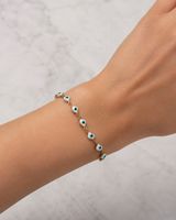 Handgefertigtes Armband Edelstahl vergoldet Auge (Evil Eye)