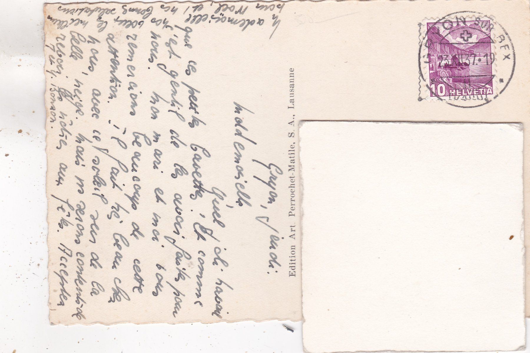 Cartoline postali: Gryon  Eglise 1937 – Usato da Herisau venduto da Lisegrat2008 1