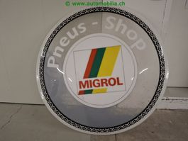 Originales Migrol Pneus-Shop Schild/Leuchtreklame