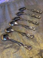 6 vergoldete Vintage Löffel  Hildesheimer Rose Design w. NEU