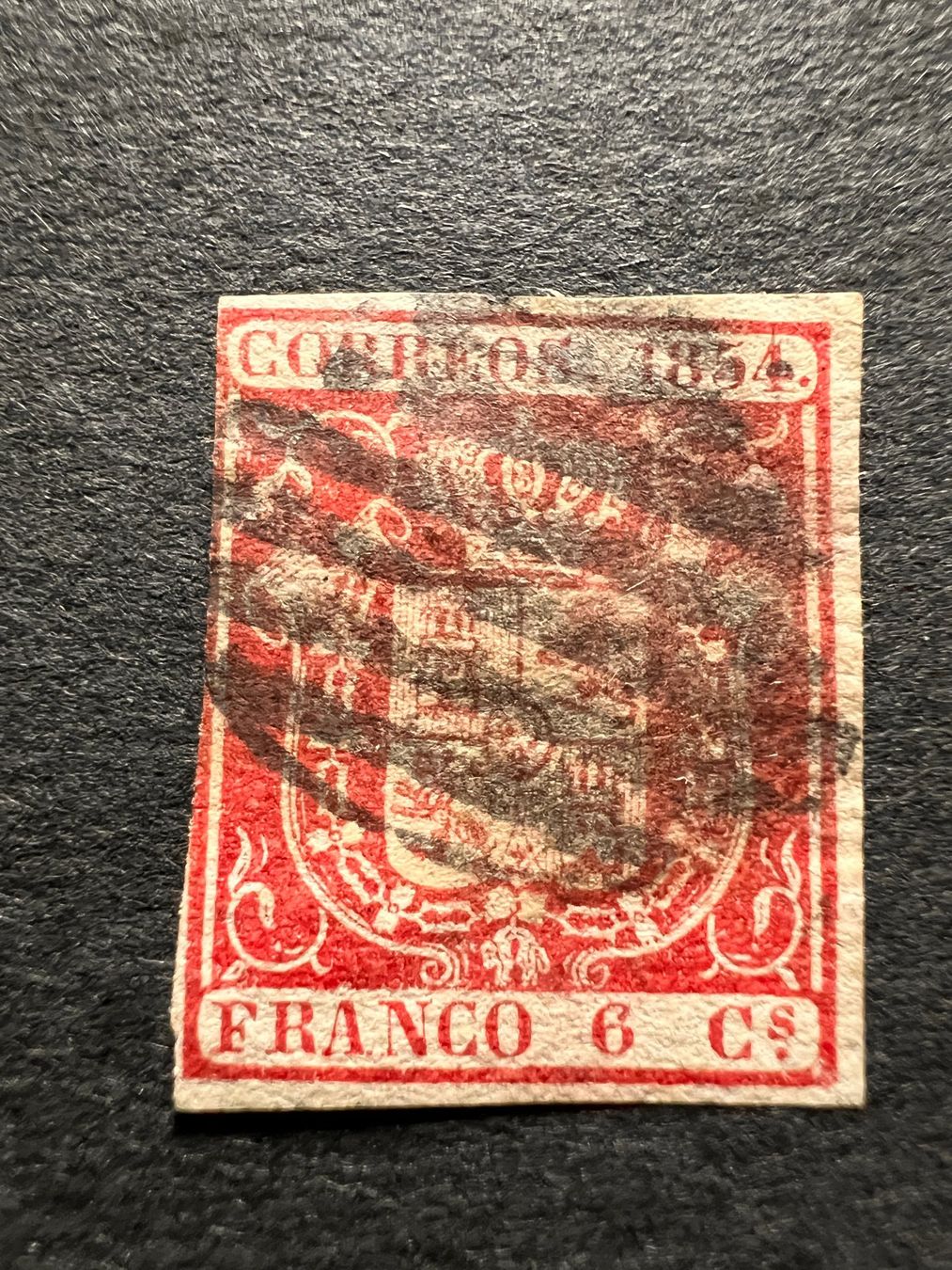 Tutti i francobolli: Spanien Mi. No. 26    1854   gest. (2271) – Usato da Hinwil venduto da Sidi4 1