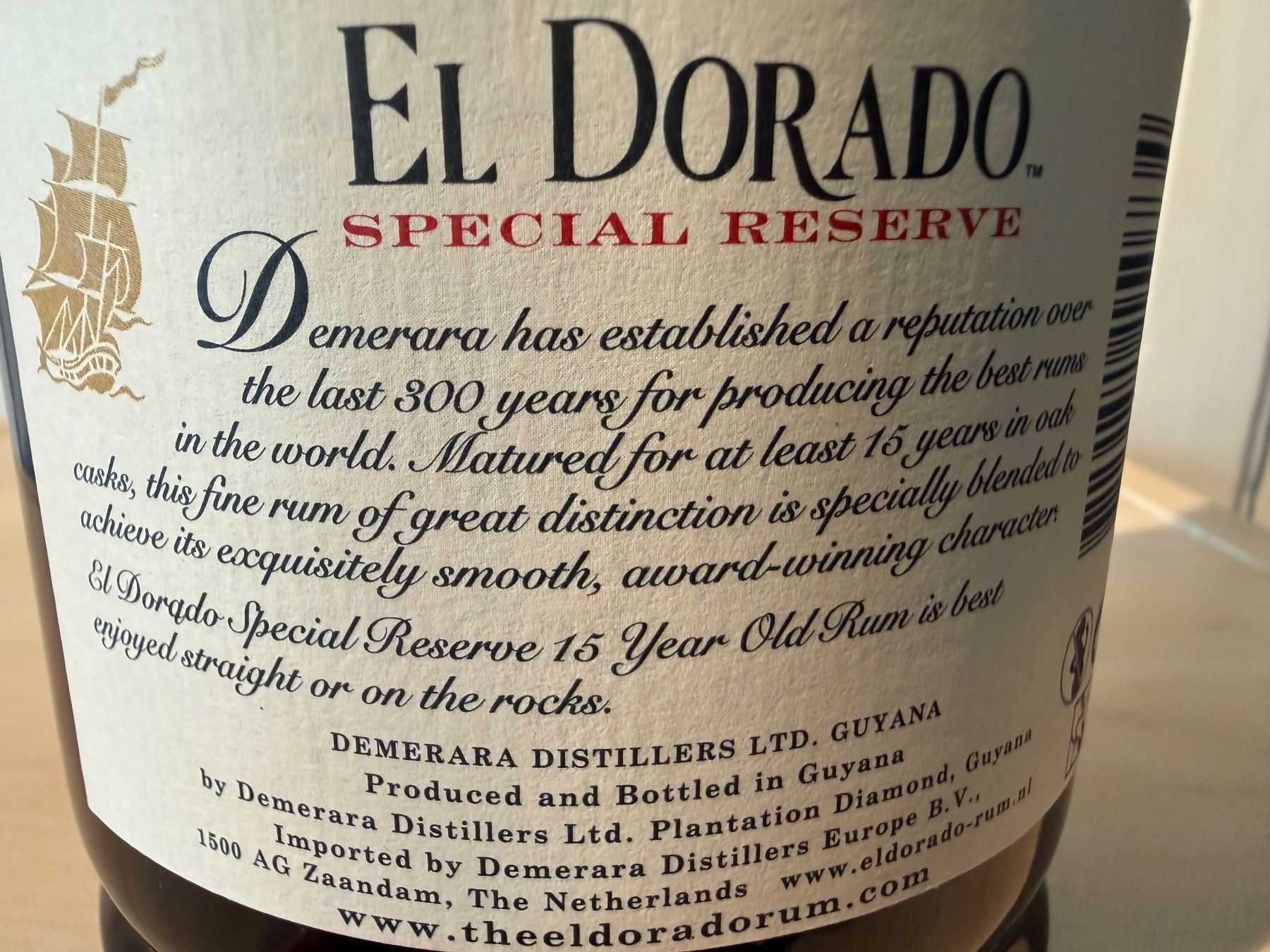 Bevande alcoliche: 1 Flasche Rum El Dorado, 15 Years... – Nuovo e nell'imballaggio originale da Wöschnau venduto da Vinsale 5