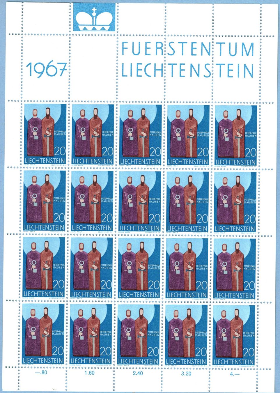 Alle Briefmarken: K'Bogen  Kirchenpatrone  1967    postfrisch – Neu (gemäss Beschreibung) aus Mellingen von Ginger 3