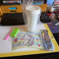 DIAMOND PAINTING BECHER MOTIV EINHORN
