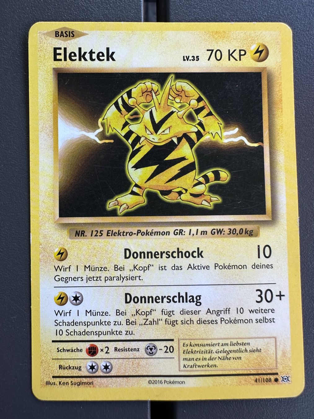 Pokémon Sammelbilder & Trading cards: Pokémon Karte Elektek – Gebraucht aus Zug von Supervamp