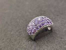 Vintage 925er Silber Ring mit Amethysten Meisterpunze Top