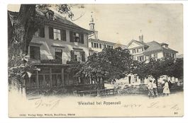 Weissbad bei Appenzell (AI) Hotel Hof  Gartenwirtschaft 1907