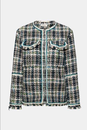 Mehrfarbige Bouclé-Jacke Gr. S