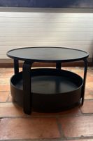 Table basse ronde noire moderne 