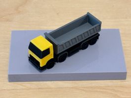 4-Achs Kipper gelb mit dunkelgrauer Mulde 1:160 3D-Druck