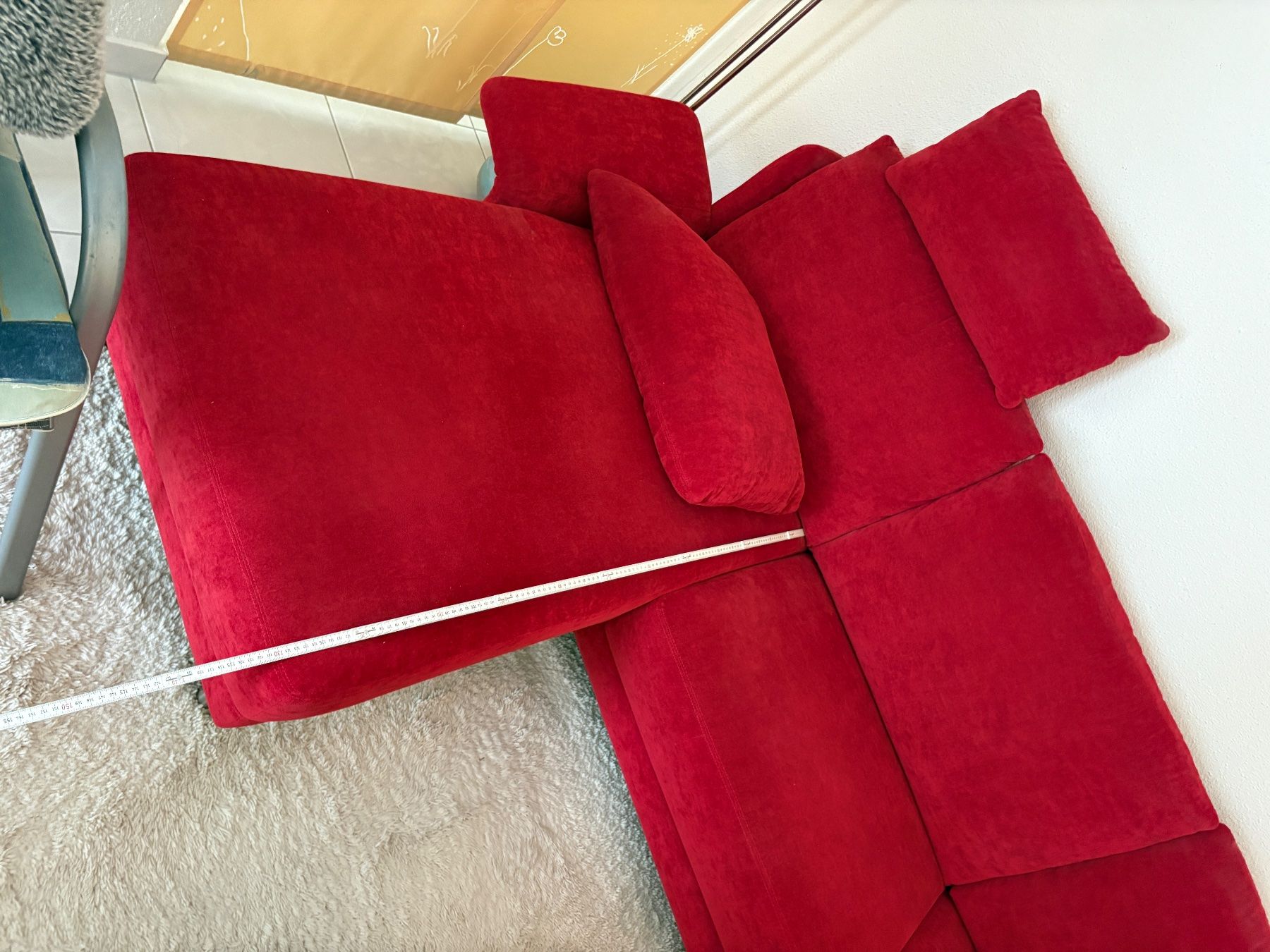 Divani: Rotes Ecksofa mit Tisch von Intertime/Team7 , selten benutzt – Nuovo (secondo la descrizione) da Rüti b. Büren venduto da Sonnen-Mond 3