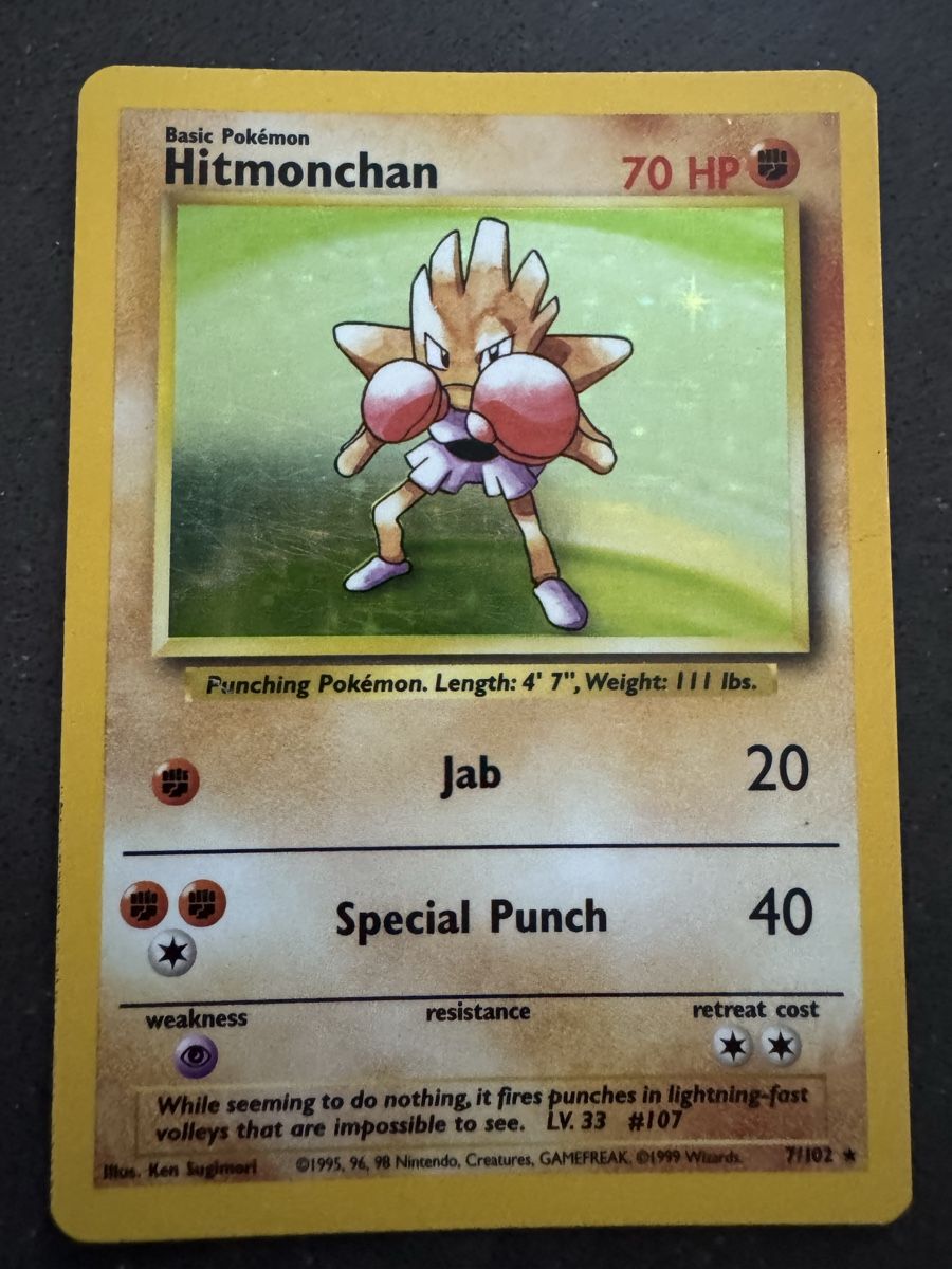 Pokémon Carte collezionabili: Hitmonchan Base Set GD 7/102 - Ab 1 .- – Usato da Cadro venduto da kiks27