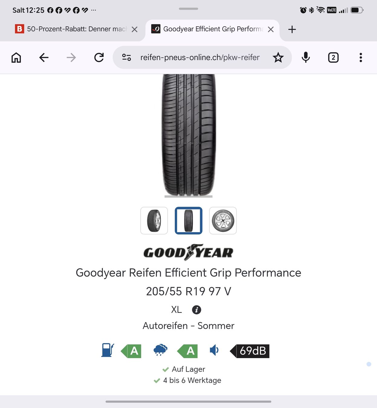 Goodyear Pneumatici & Ruote complete: 4 Goodyear EfficientGrip Performance 205/55 R19 97V – Usato da Veltheim AG venduto da Vor69 8