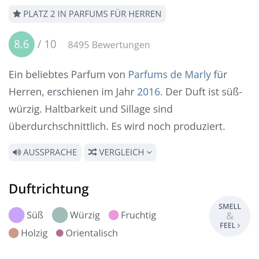 Parfum & Eau de Toilette: 2 ml LAYTON PARFUMS DE MARLY ABFÜLLUNG – Neu (gemäss Beschreibung) aus St. Gallen von CaliSunshine 3