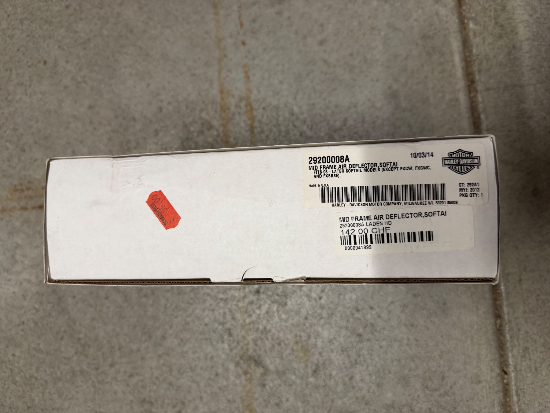 Harley-Davidson Alle Motorradersatzteile: 29200008A Harley-Davidson Mittelrahmen Windabweiser – Neu und originalverpackt aus Ostermundigen von jas_9j7d 1