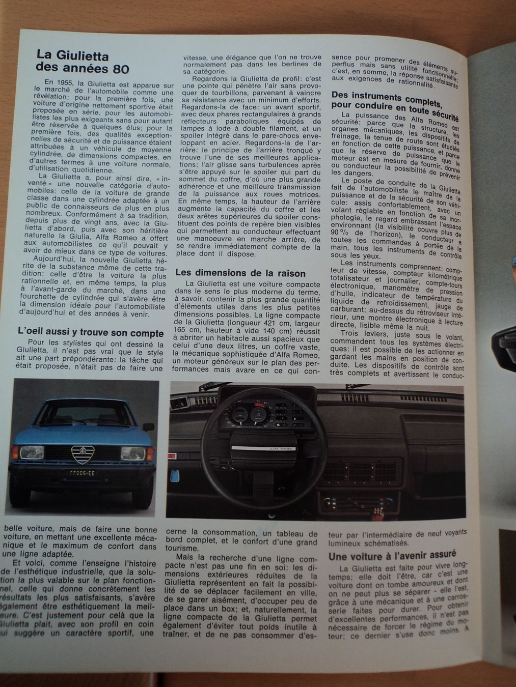 Alfa Romeo Documenti: Prospekt Alfa Romeo Giulietta 1986 – Usato da Schwarzenburg venduto da modelCARama 4
