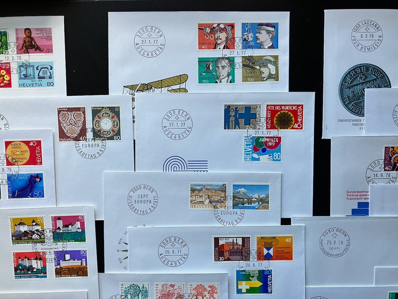 Tutti i francobolli: FDC Schweiz 1976-78 komplett – Usato da Nesslau venduto da zueri6 3
