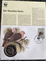 WWF Münzbrief : Mauritius Taube +Beschreibung ! 1992 !