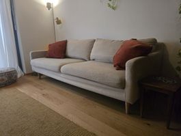 3-Sitzer Sofa Stoff beige guter Zustand