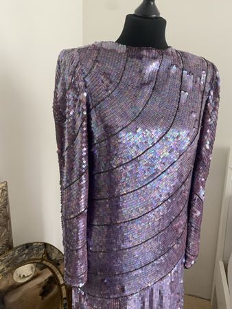 Elegantes Pailletten Kleid von Frank Usher, Grösse 38