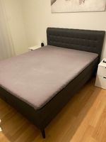 Graues Boxspringbett 160x200cm - Top Zustand!