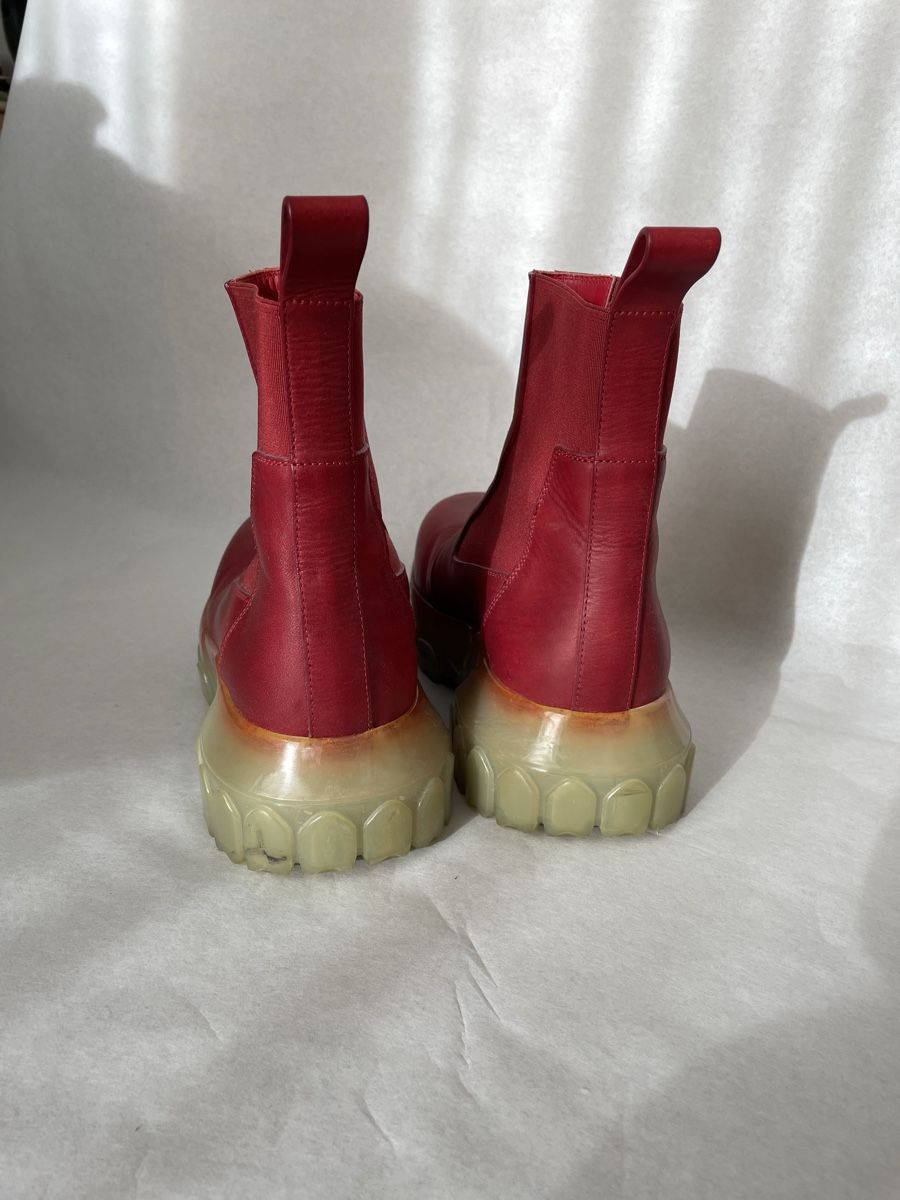 Rick Owens Scarpe da uomo: Rick Owens Bozo Beetle Tractor Boots / Rot – Usato da Adliswil venduto da sel_s6cw 2