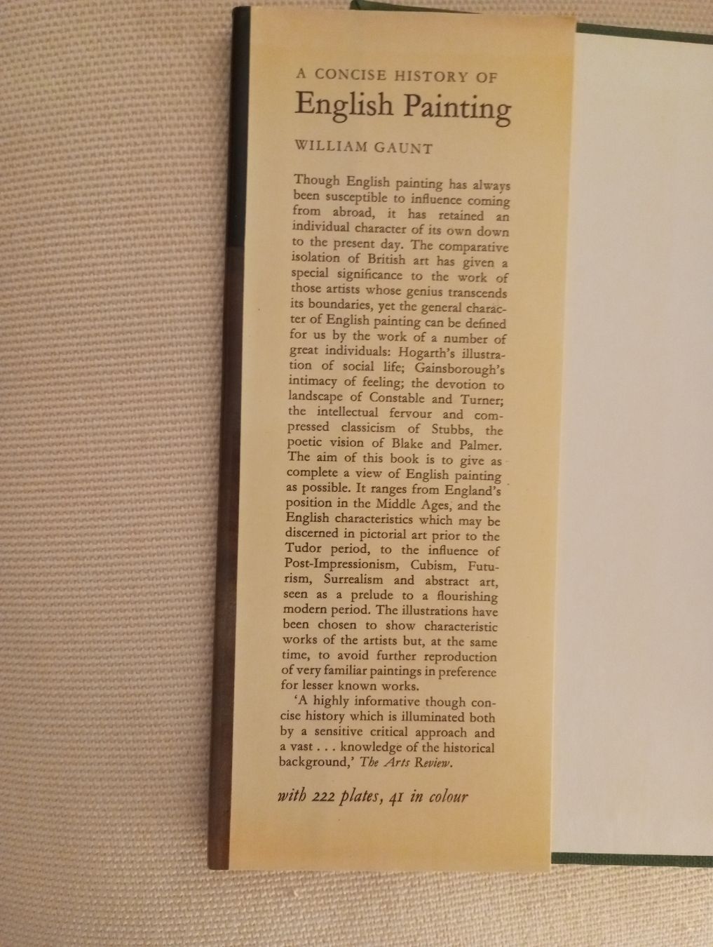 Libri: English Painting. William Gaunt – Usato da Allschwil venduto da Arno1962 1