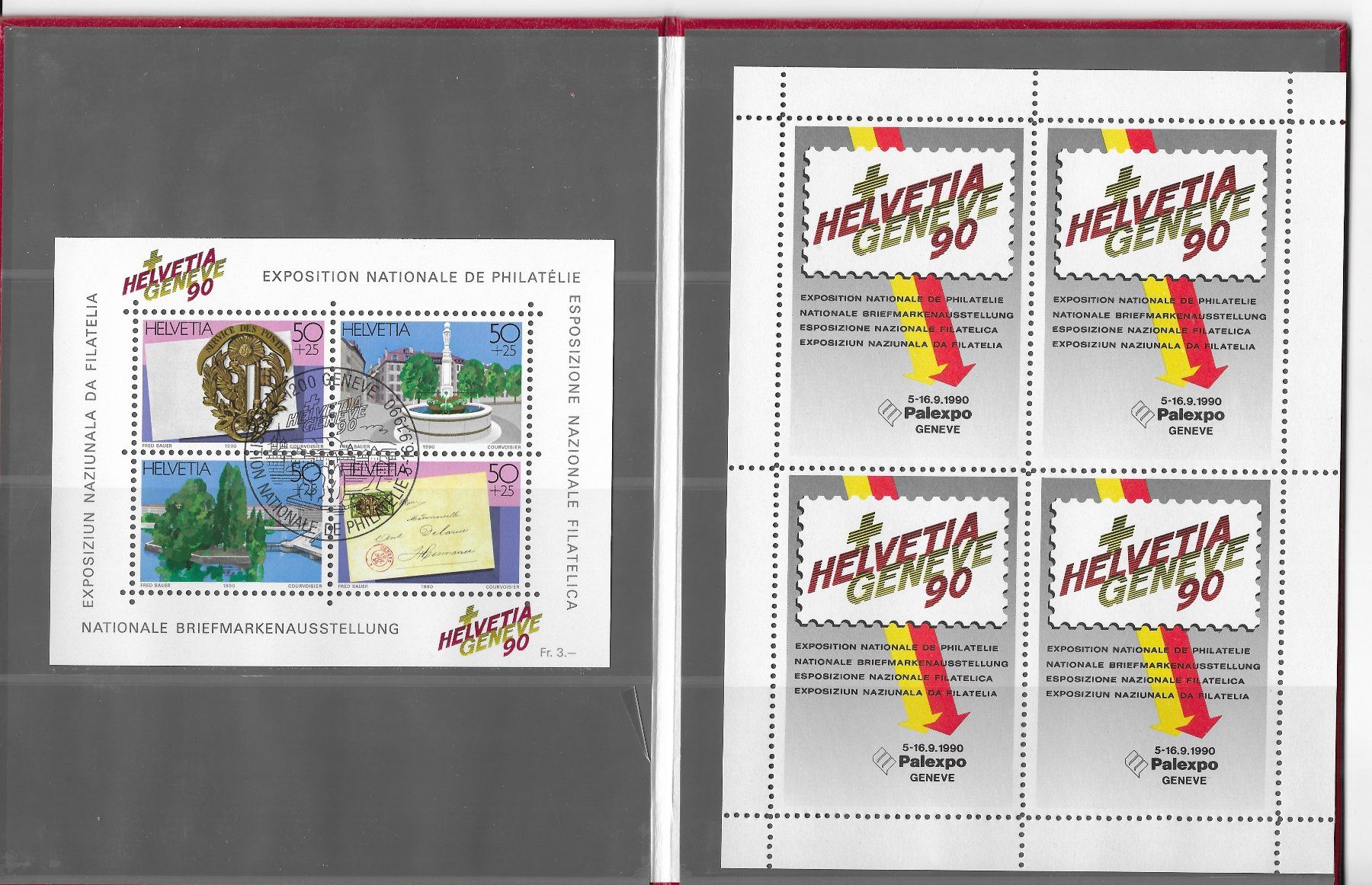 Tutti i francobolli: PALEXPO POSTFRISCH UND GEST. 1990 SONDERAUSGABE – Nuovo (secondo la descrizione) da Reinach BL venduto da Katzenmorli