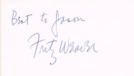 Fritz Weaver 1926-2016 Autogramm signiert Karte 9x13cm