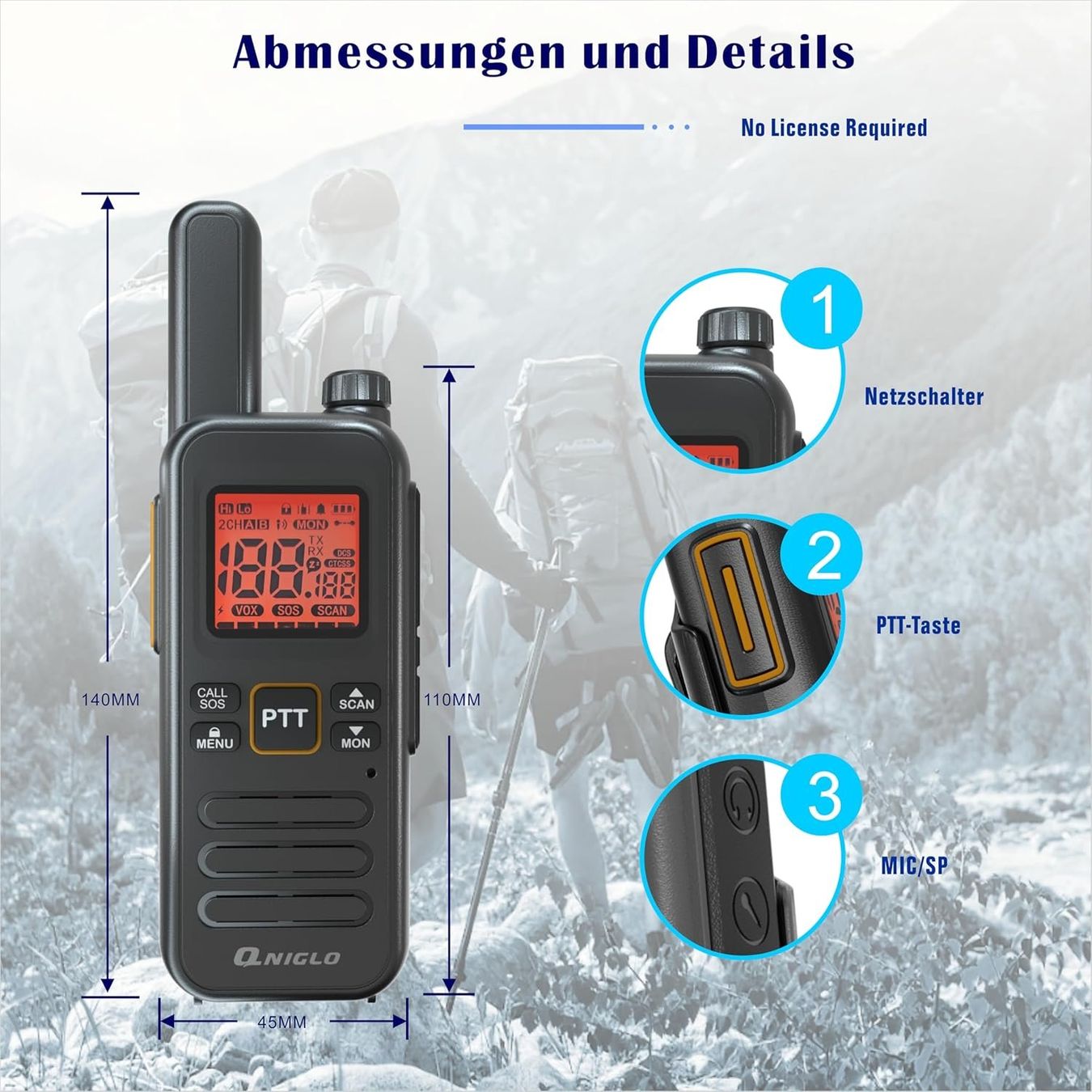 Radiocomunicazione: Walkie Talkie 2er Set mit Headset USB-C – Nuovo e nell'imballaggio originale da Suhr venduto da SchnapperCH 2
