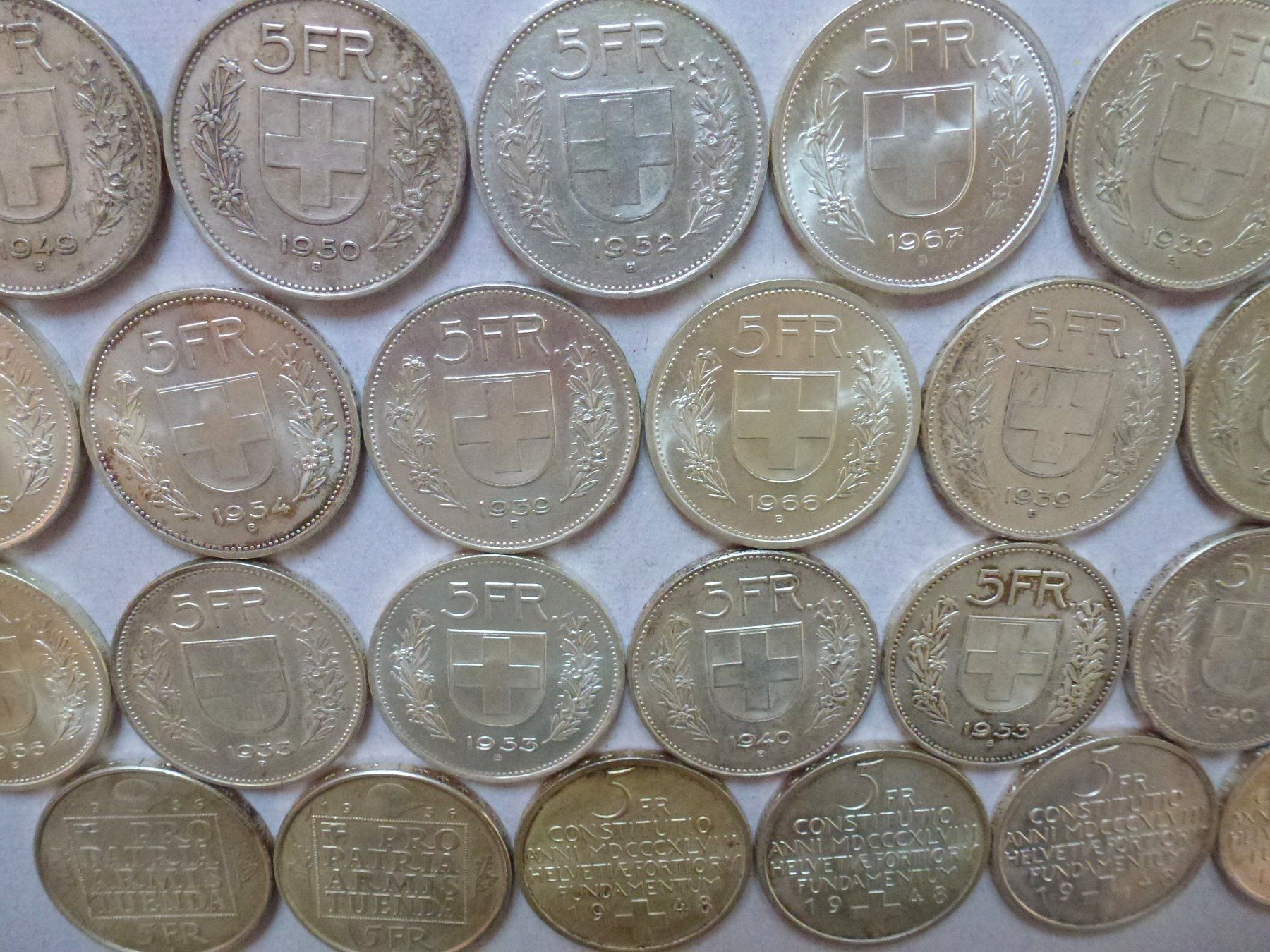 Tutti le monete: TOP ++ Sammlung von 246 Stück Schweizer Silbergeld ab 1874 – Usato da Walkringen venduto da Casablanca777 8