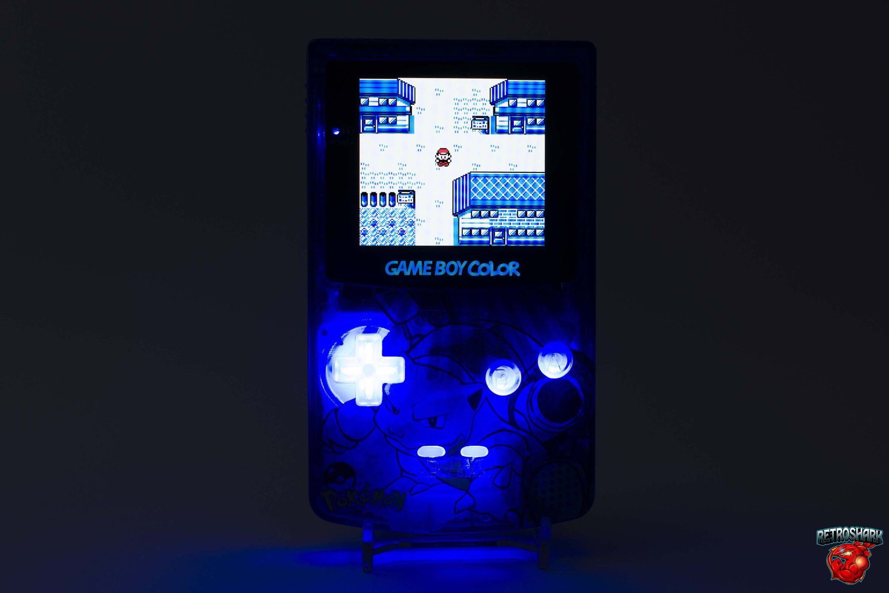 Nintendo Konsolen: GameBoy Color IPS Pokémon Blastoise Edition with LED Buttons – Gebraucht aus Savosa von  7