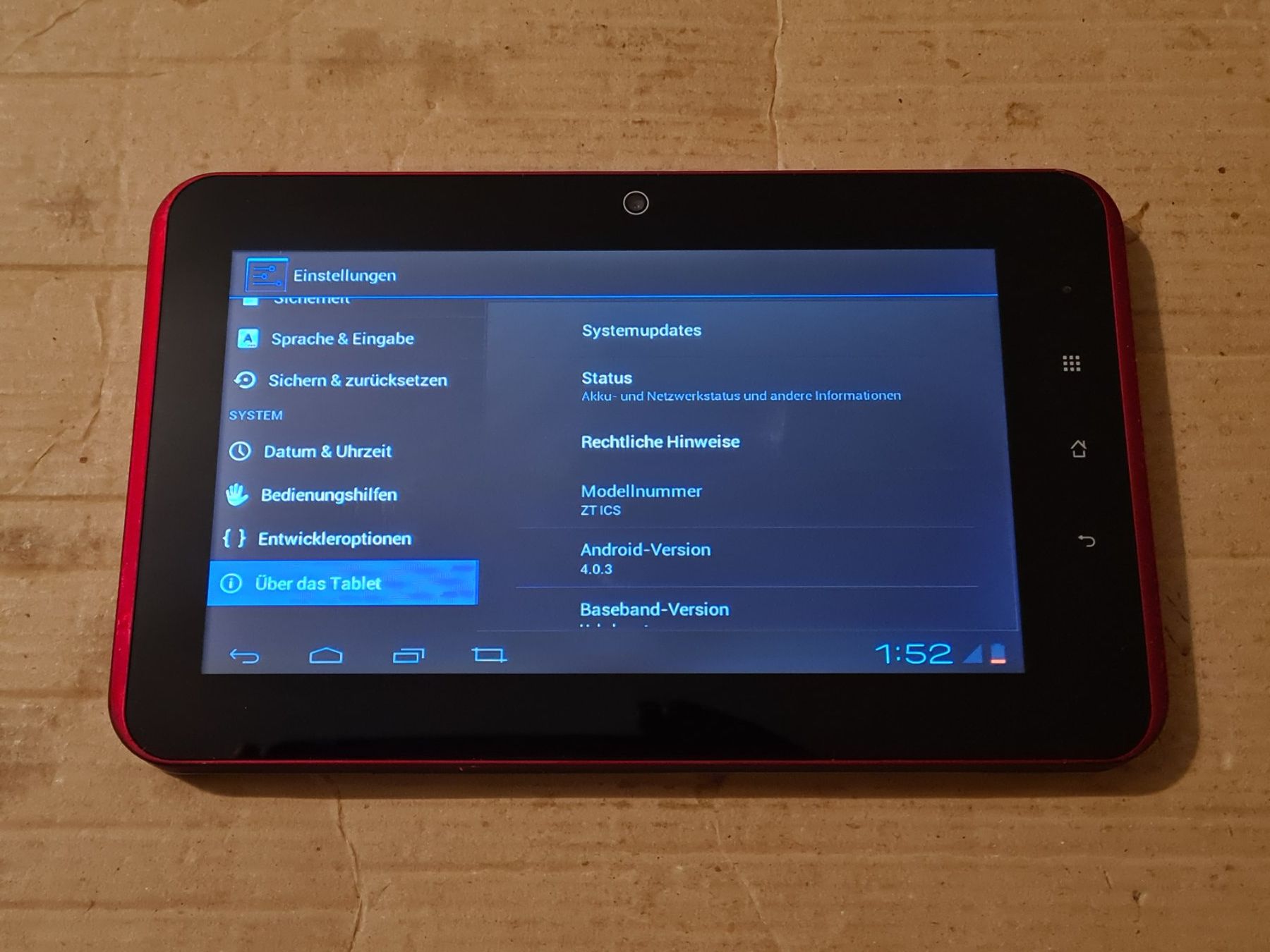 Tablet PC: Android Tablet ohne Sperre: ZT Pad Modell ICS 7" – Usato da Winterthur venduto da Opusco 2