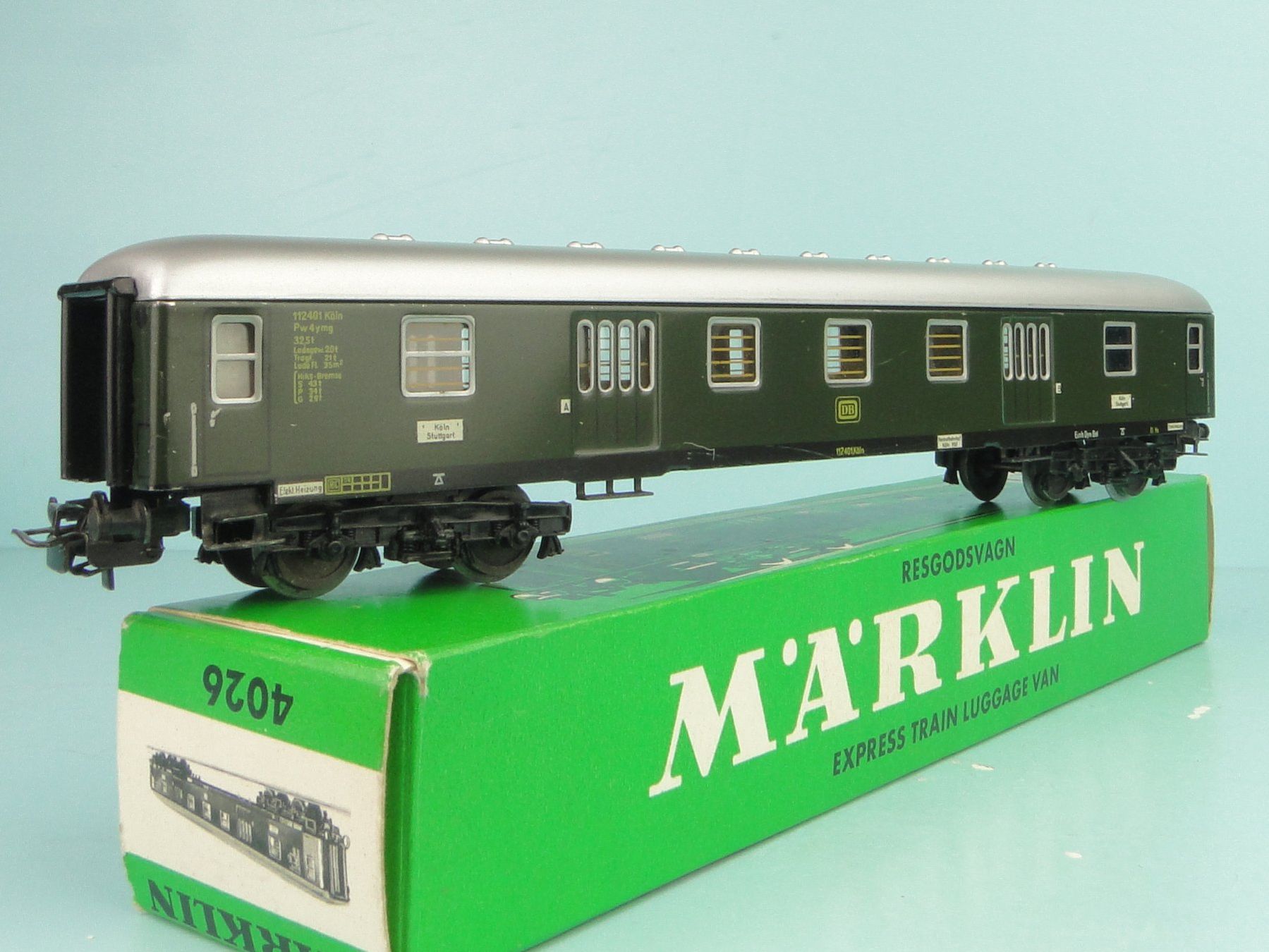 Märklin Modellini di ferrovie: Märklin 4026 DB Gepäckwagen – Usato da Bülach venduto da cann11 1