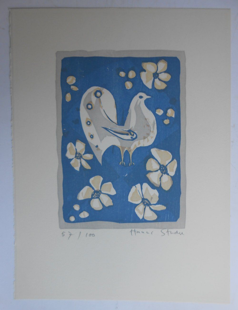 Xilografie: Hanns Studer.  Farbholzschnitt. Signiert. – Usato da Basel venduto da Domba