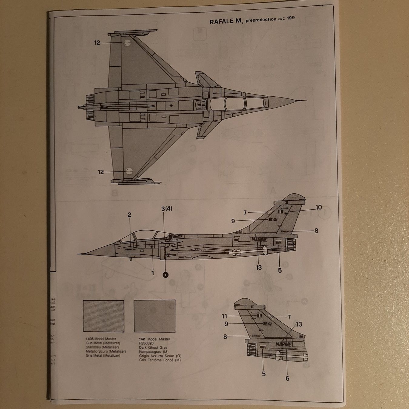Italeri Kits de montage: 2036 ... Dassault Rafale M ... Italeri 036 – D'occasion à Bonstetten par Benibanny59 2