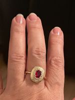 Jolie bague vintage 59 pierre  grenat neuve et jolie