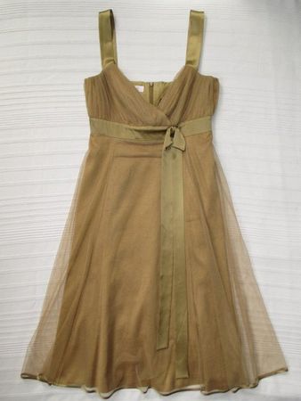 Laurèl - goldfarbenes Abendkleid Cocktailkleid aus Seide 34