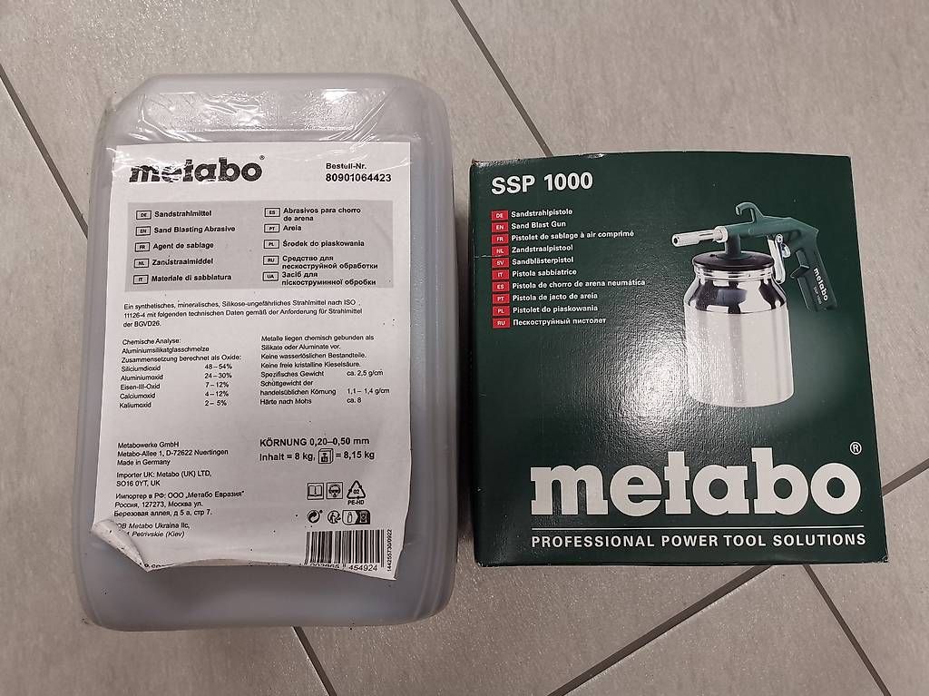 Alle Werkzeuge: Metabo Sandstrahlpistole SSP 1000 + Sandstrahlmittel NEU – Gebraucht aus Büttikon AG von adrianomartins