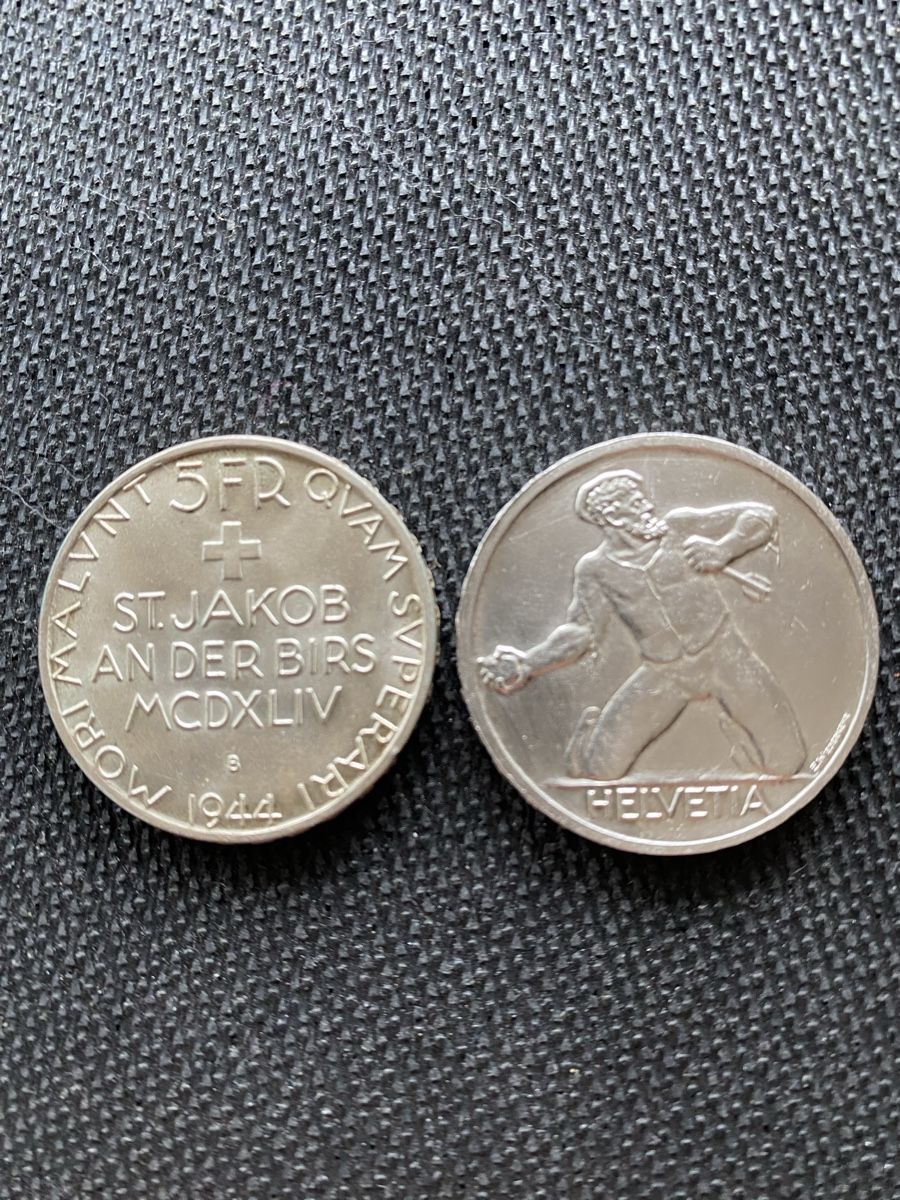 Tutti le monete: Monnaie 5.- CHF commém. argent – Usato da Corsier-sur-Vevey venduto da Ginoarturo