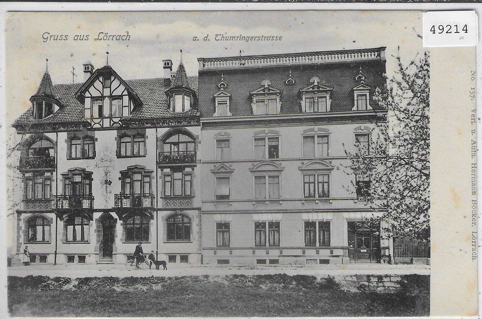 Ansichtskarten: Gruss aus Lörrach - a.d. Thumringerstrasse – Gebraucht aus Ettingen von Kartenplanet