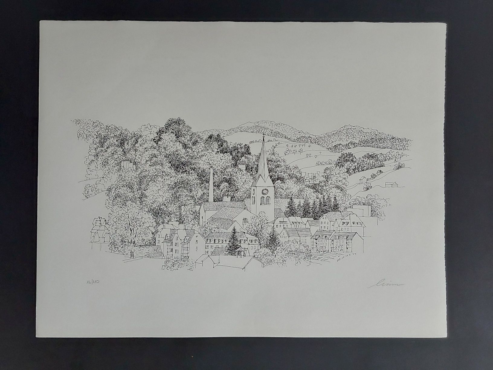 Grafiken & Lithographien: St.Gallen. Litho 16/110 Godi Leiser. Handsigniert. – Gebraucht aus Steinach von Chilli1957