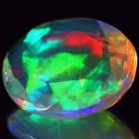 Oval Faceted Ethiopian Welo Opal 1.40 Cts #A4